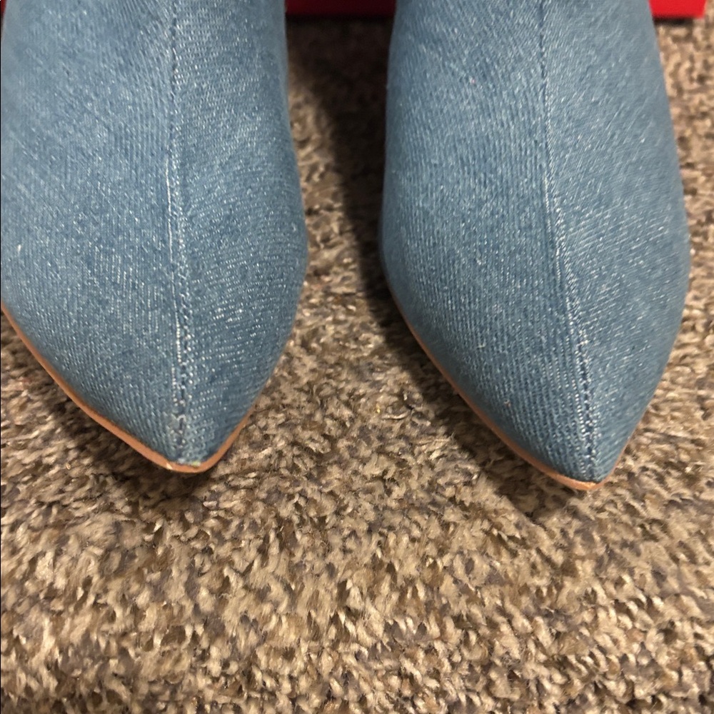 True Religion Blue Denim Knee-High Boots - Picture 10 of 13